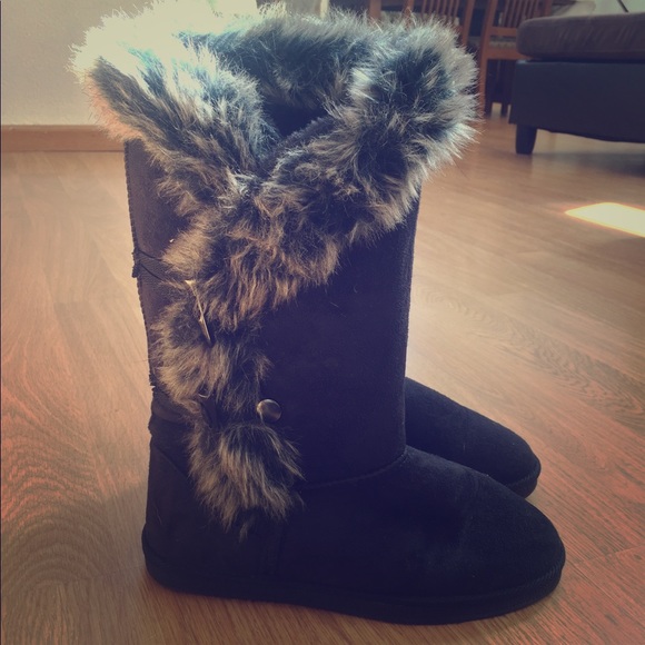 justfab fuzzy boots